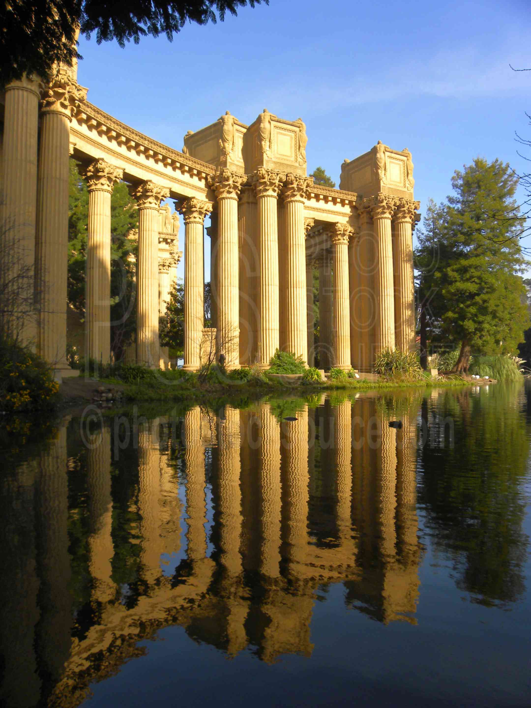 Palace of Fine Arts,landmark,greek,park,pond,lake,structure