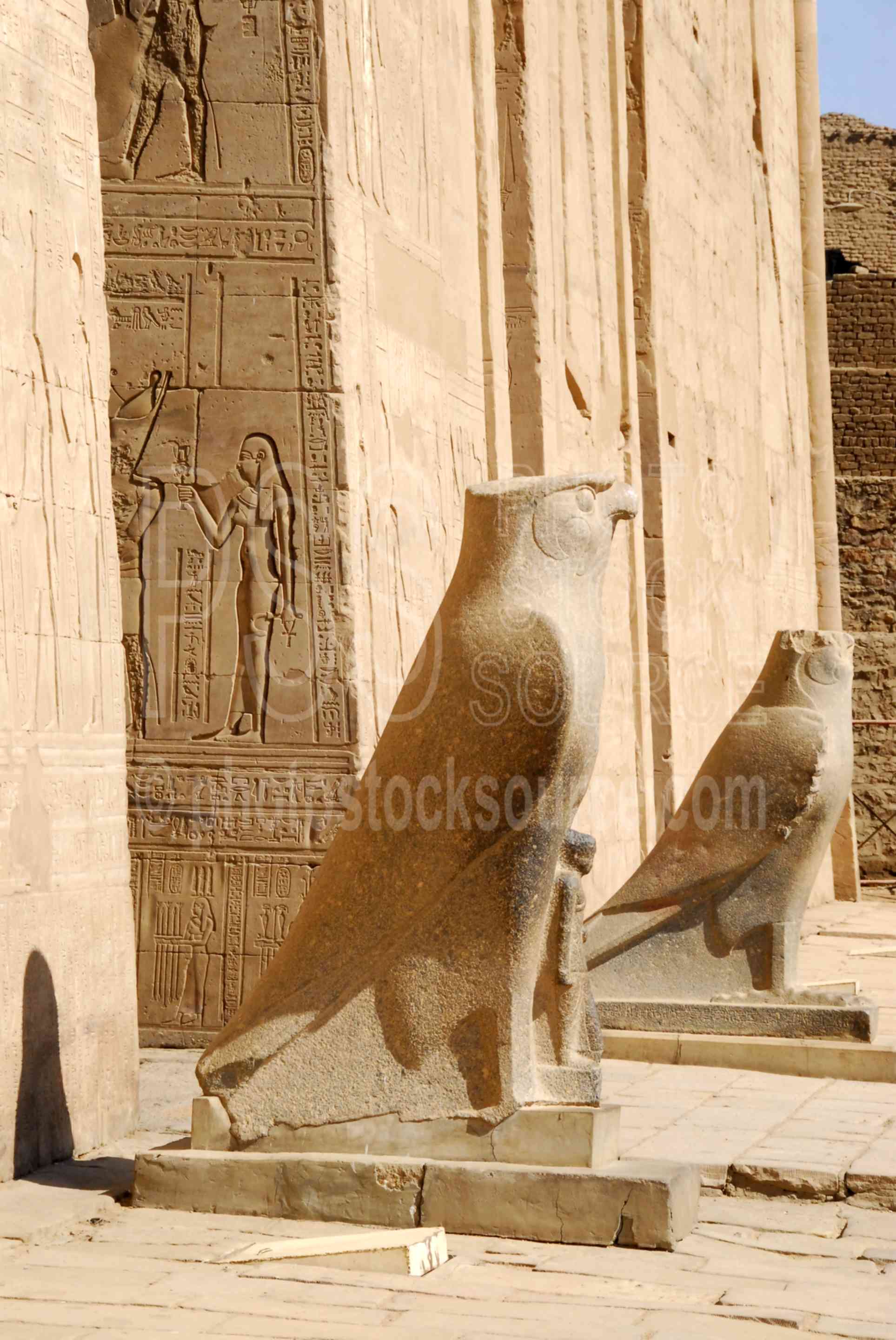 Horus Statues,temple,idfu,behdet,ptolemy,horus,statue,architecture,temples