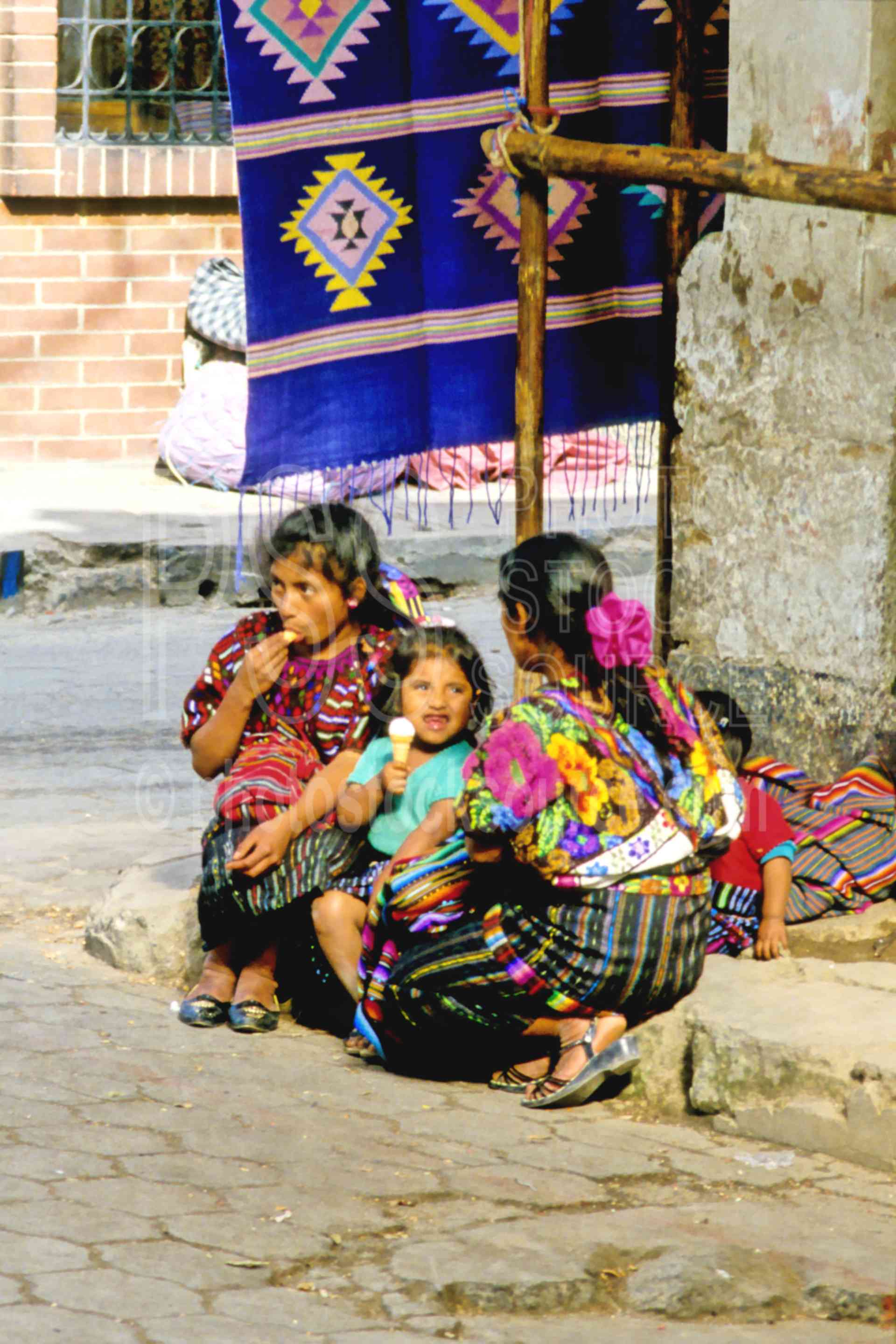 Mother and Children,children,woman,guatemala markets