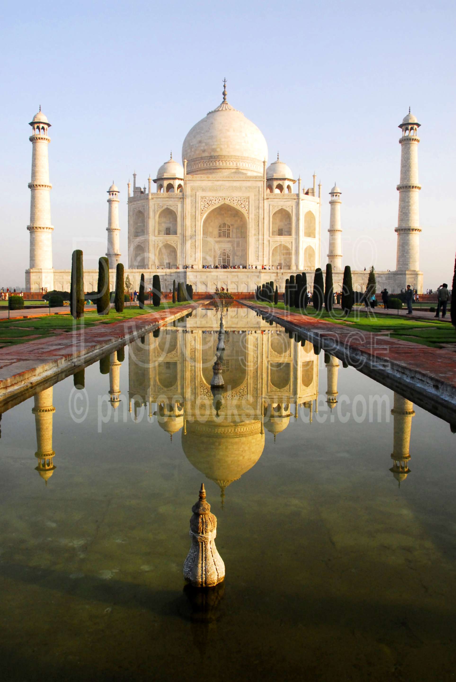 Taj Mahal Reflection,taj mahal,landmark,minarets,sunrise,reflection,pool,water