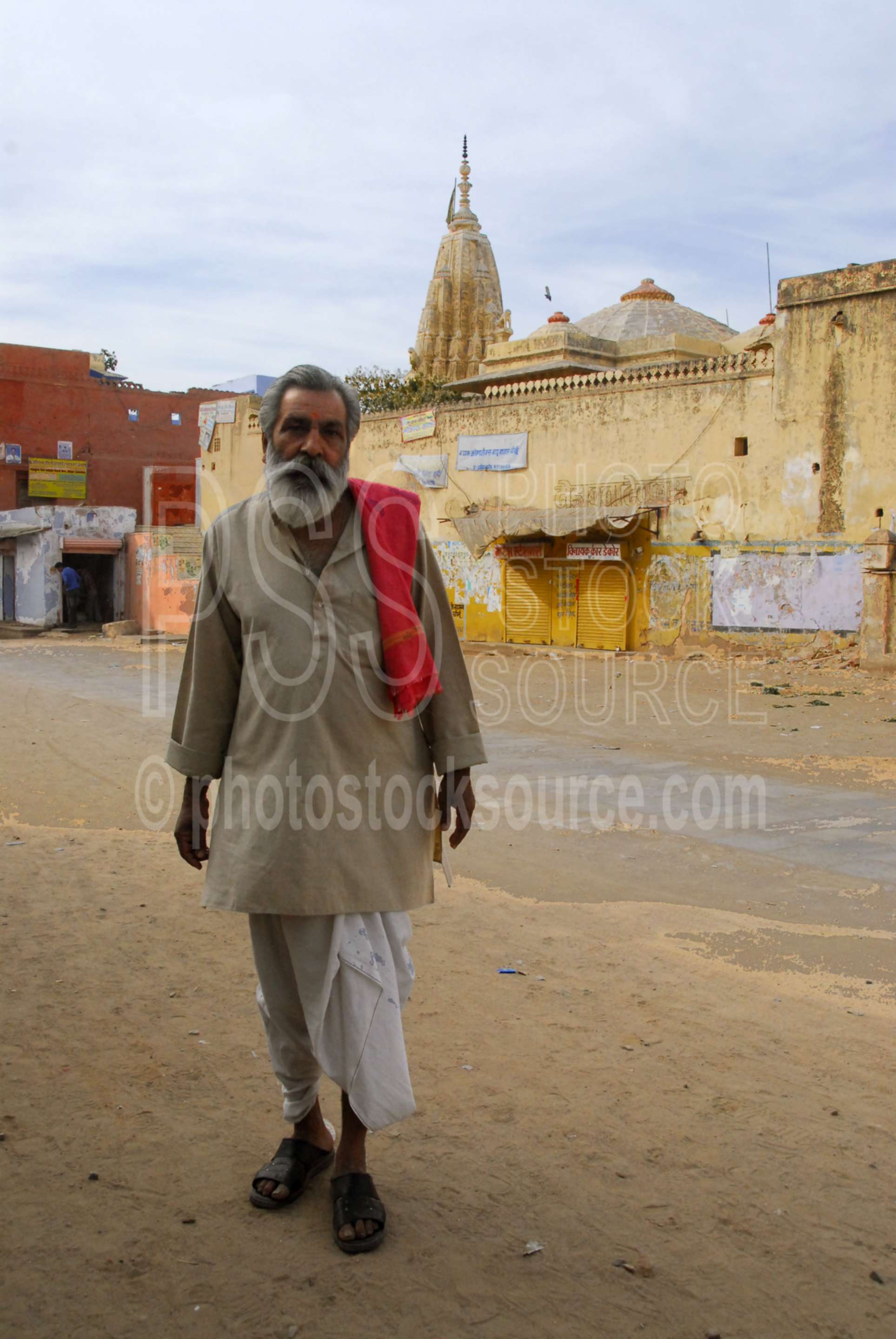 Man near Temple,man,red,temple,temples