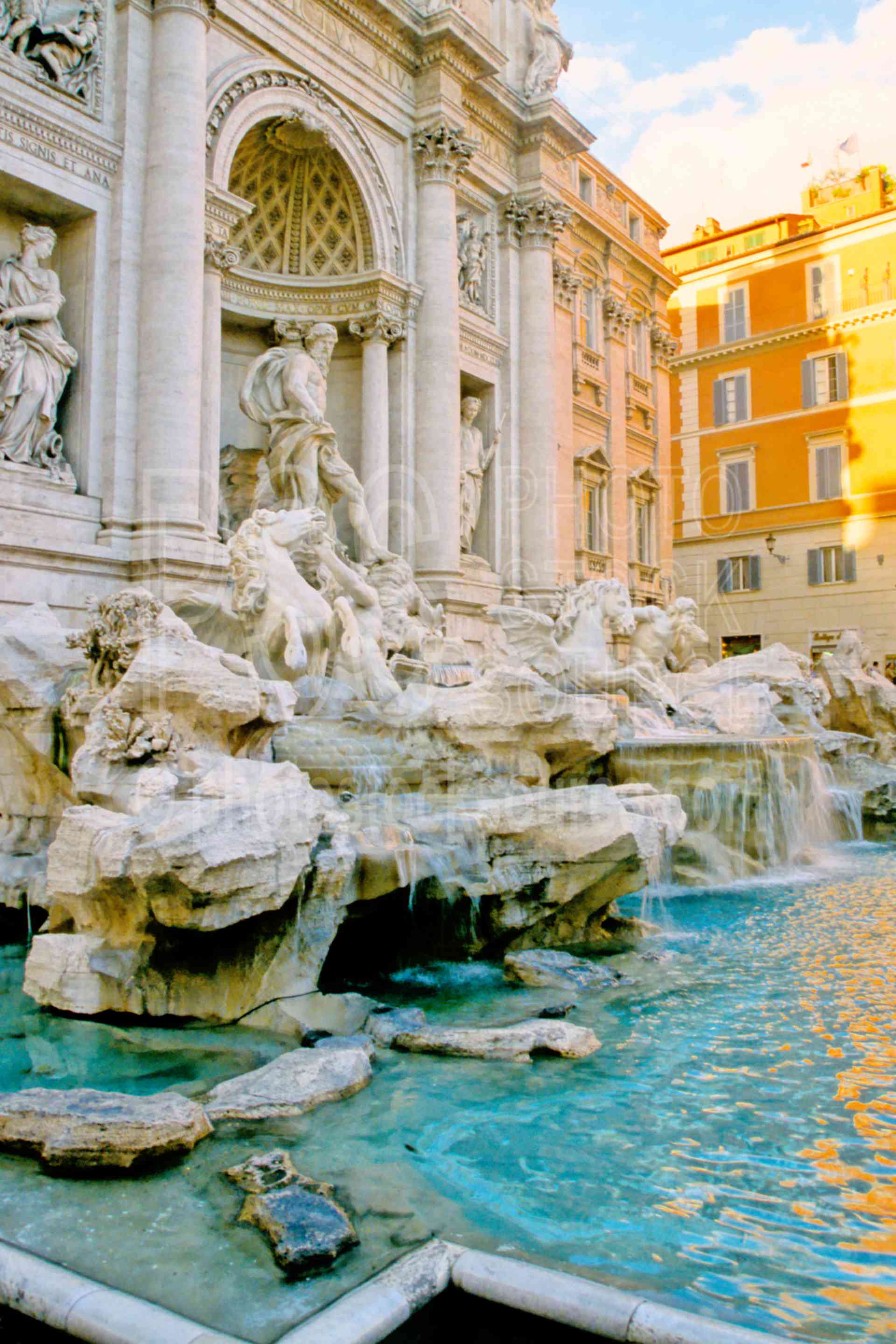 The Trevi Fountain,europe,fountain,steps,arts,sculptures