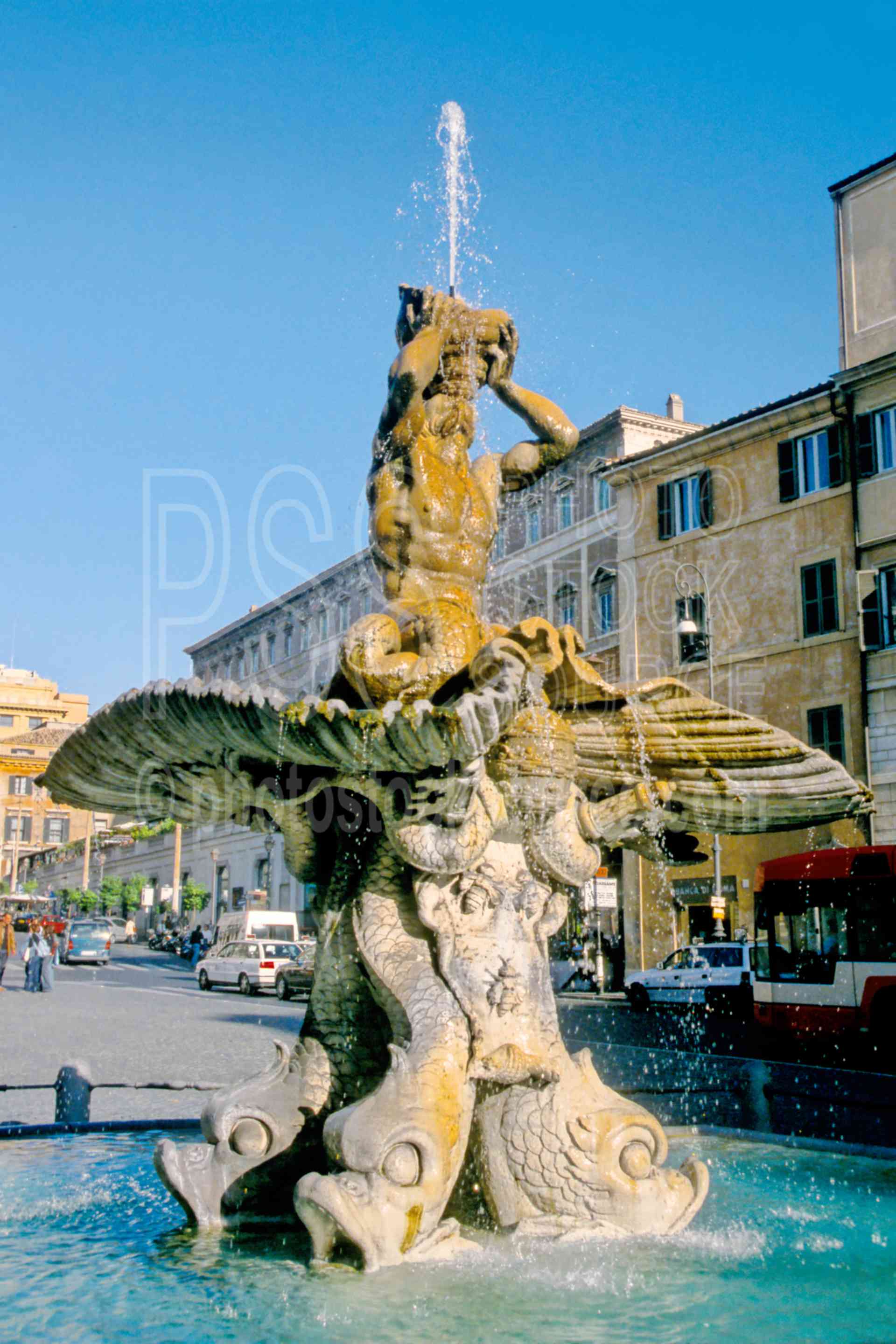 Triton Fountain,europe,fountain,triton,arts,sculptures