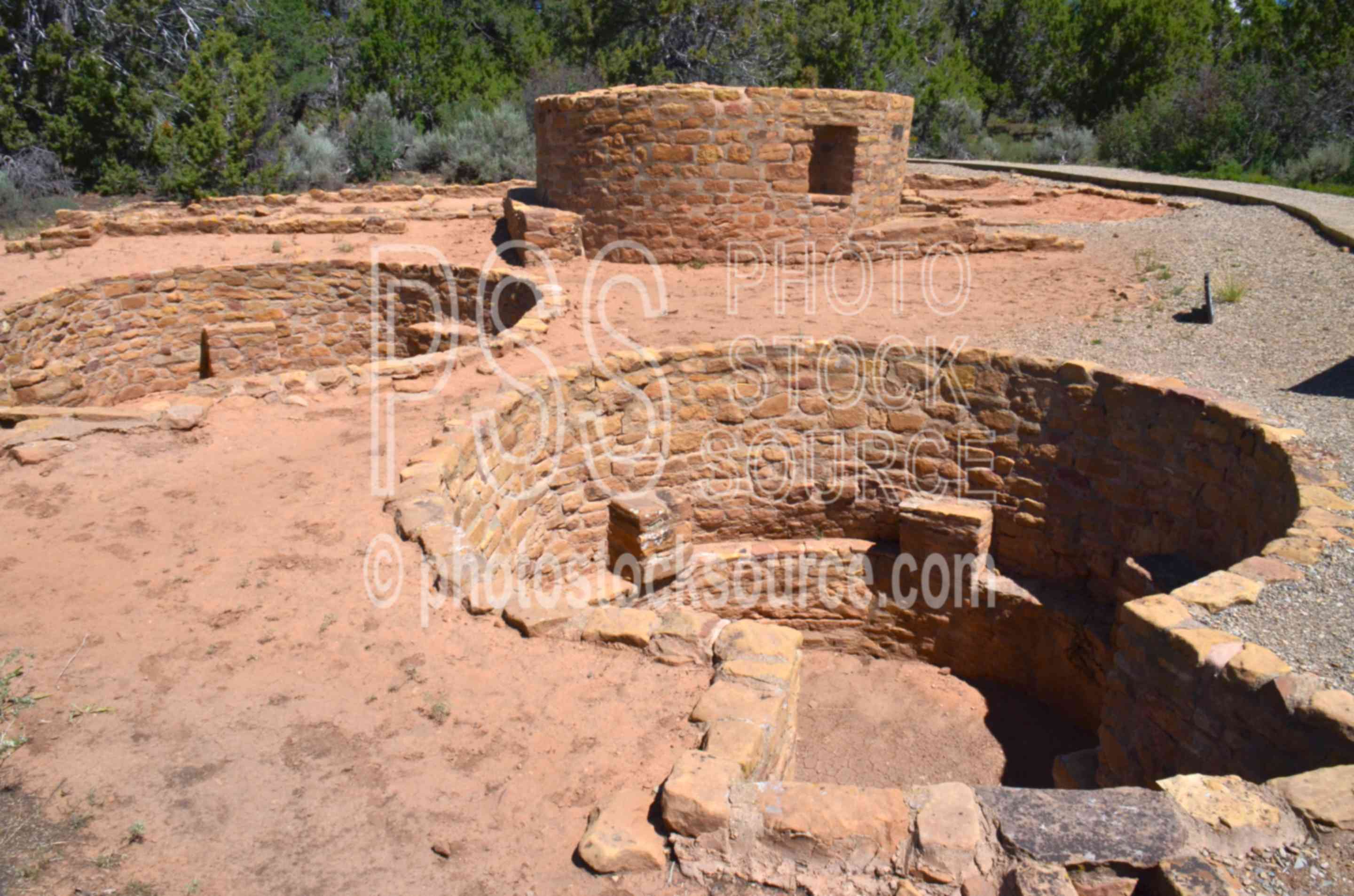 Far View Tower and Kivas,walls,ruins,surface dwelling,tower,kiva,puebloans,ancient