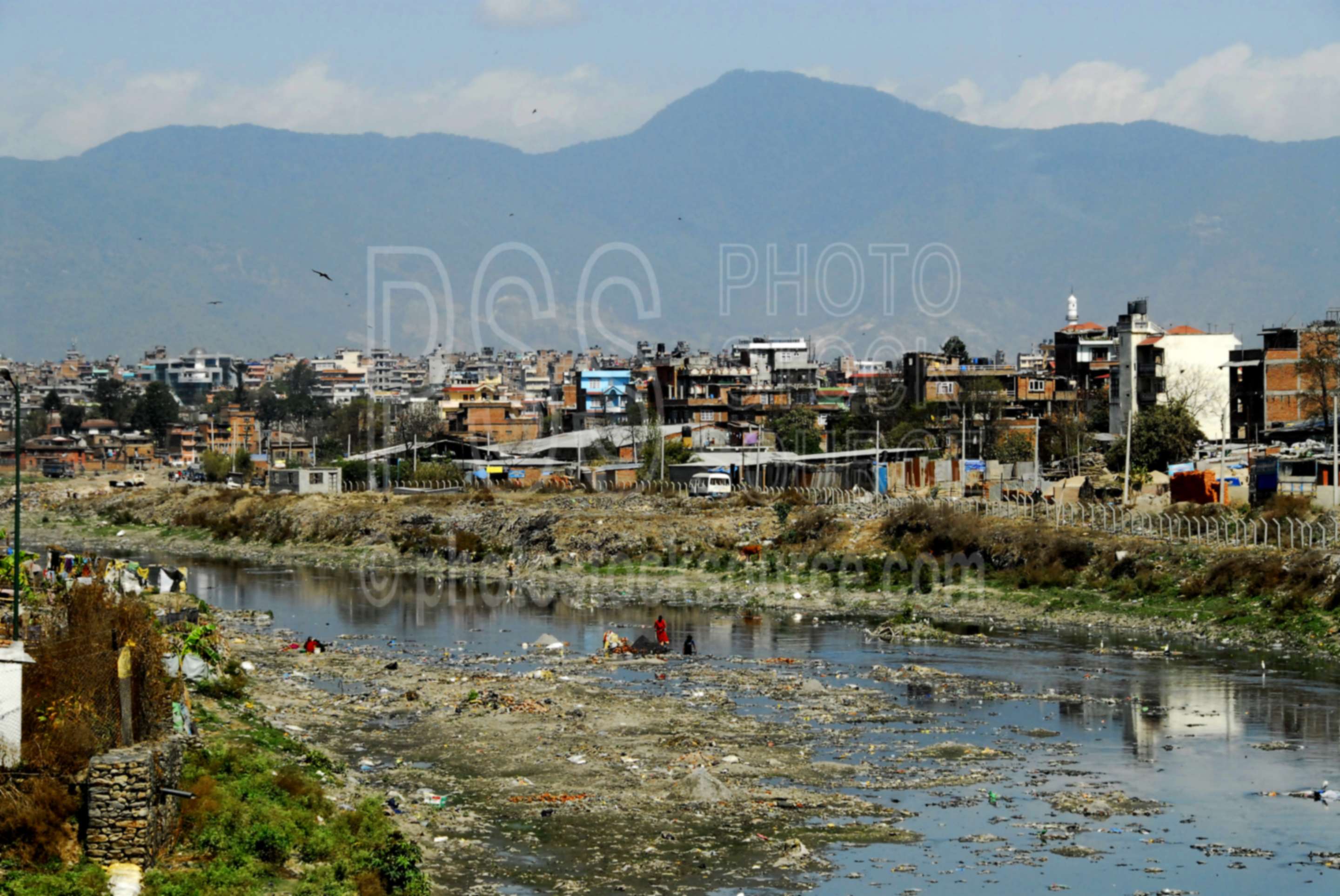 Polluted Bagmati River,river,pollution,garbage,decay,filth