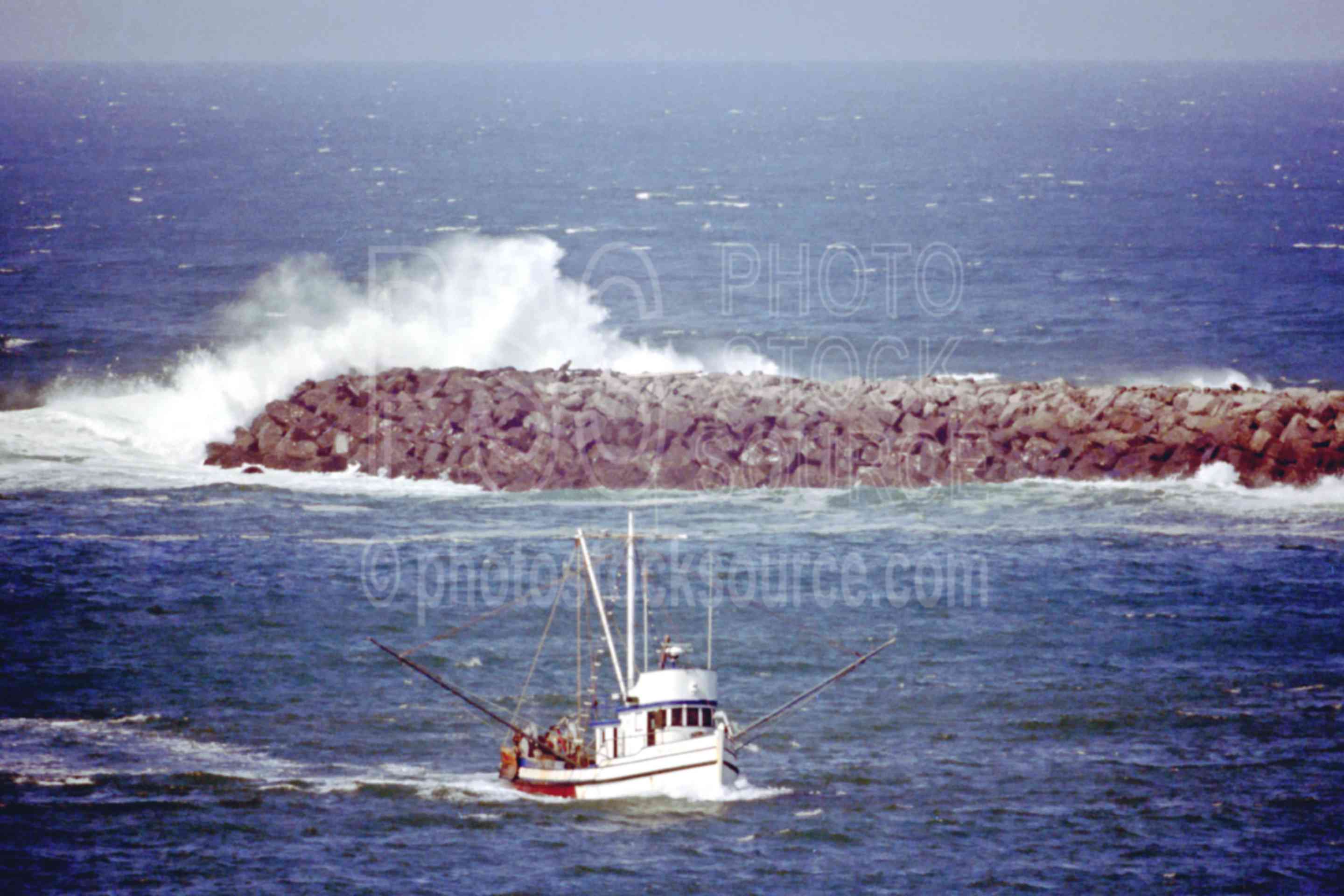 Photo of Boat Crossing Bar by Photo Stock Source boat, Coos Bay, Oregon