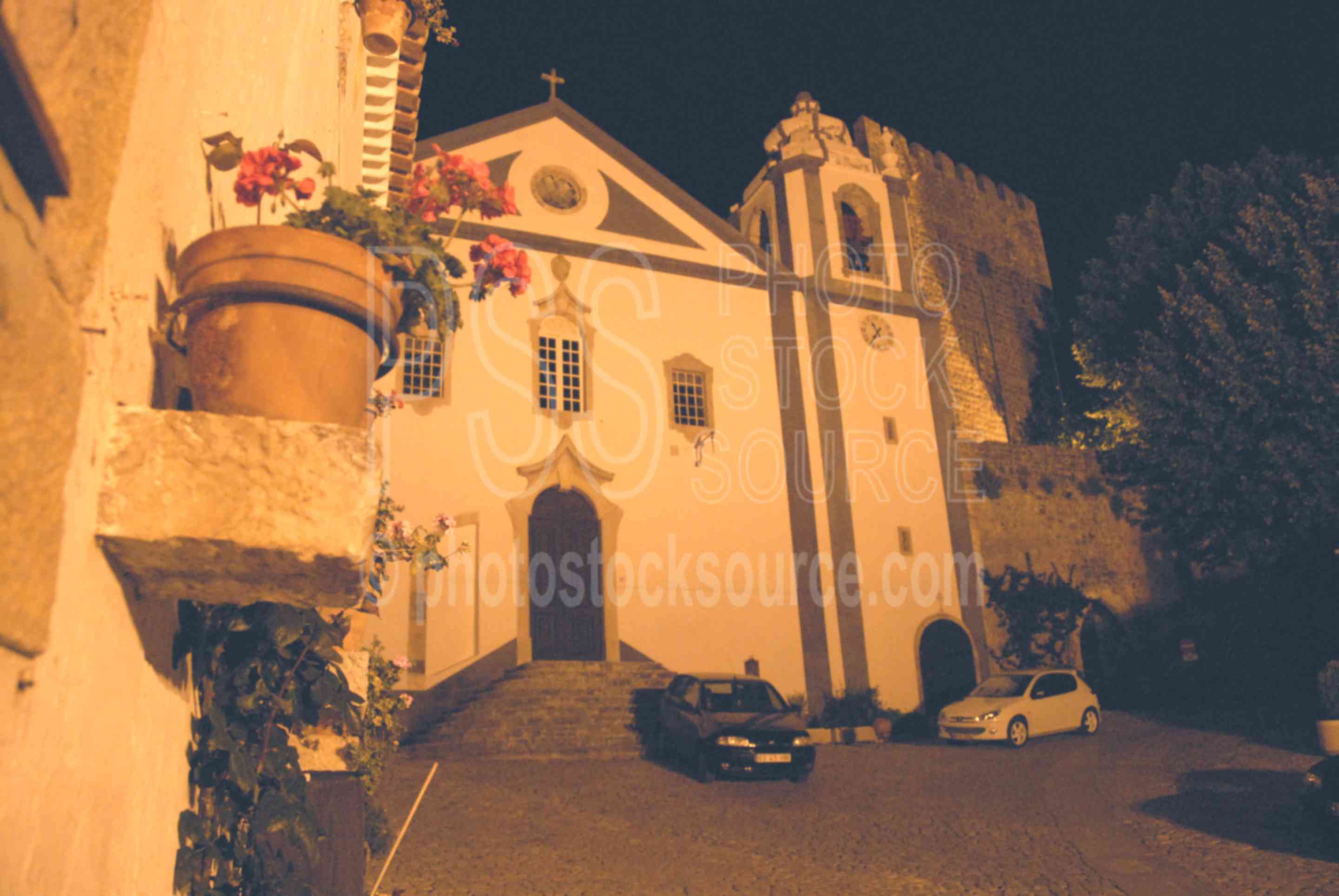 Igreja de Sao Tiago,night,portugal churches,church,religion
