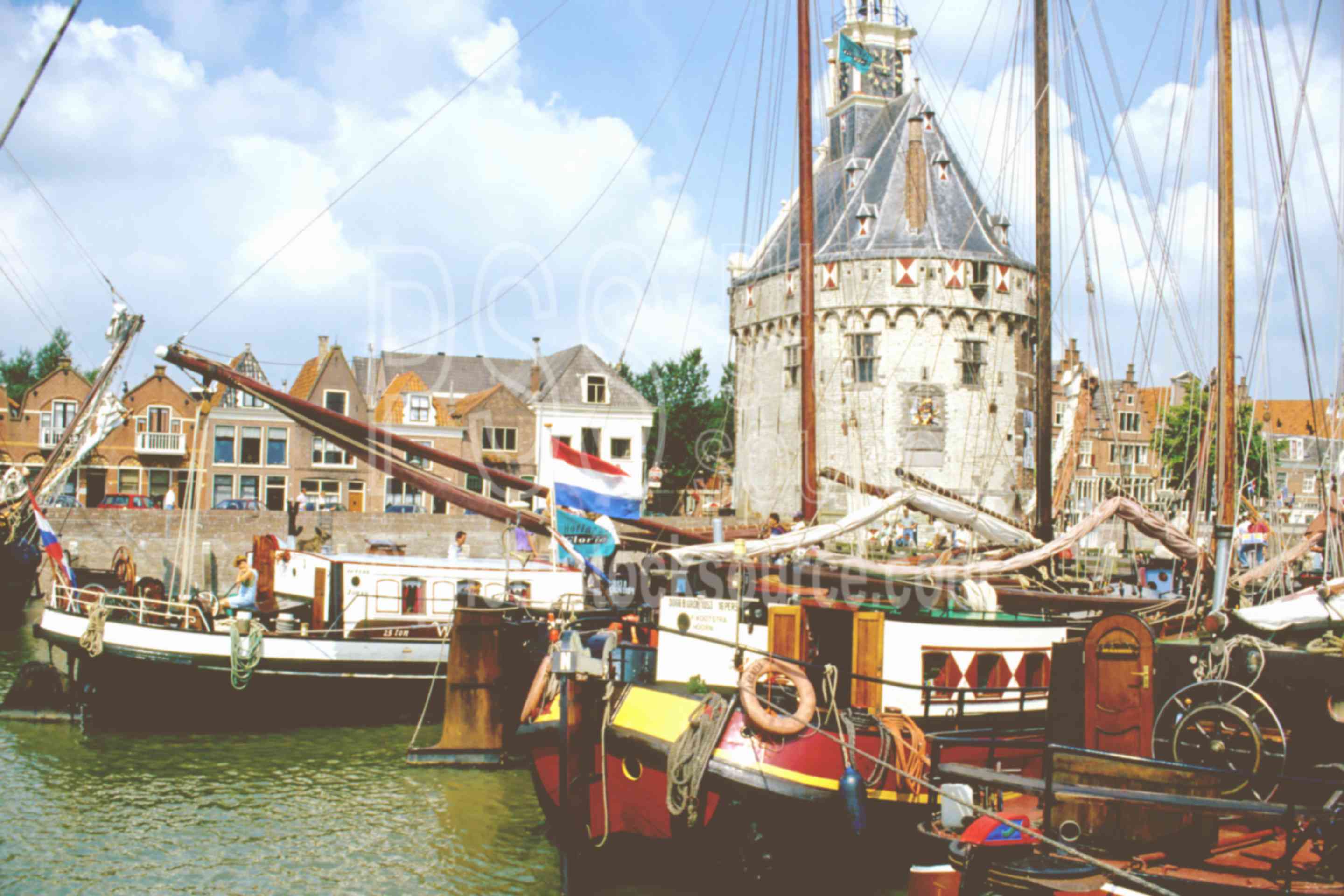 Hoofdtoren Tower,europe,harbor,holland,hoofdtoren,tower,wharf,boats